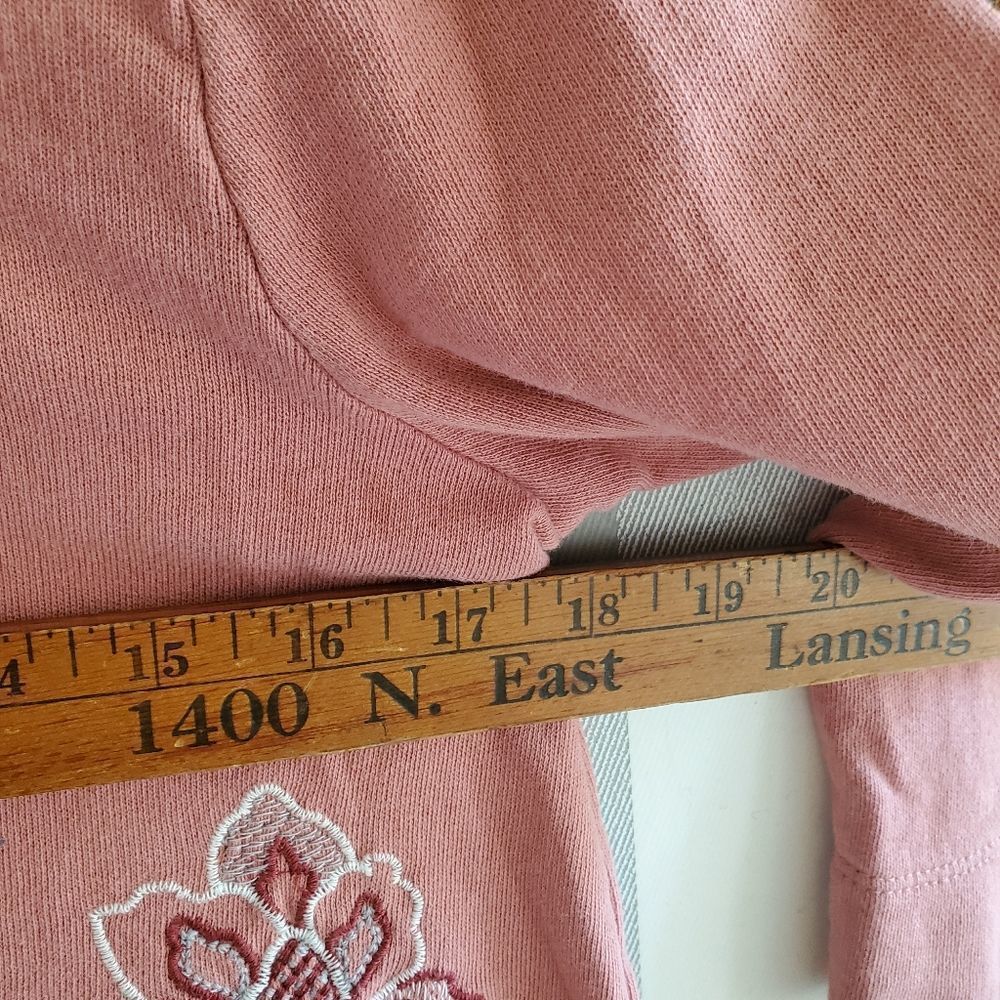 Loft 3/4 sleeve embroidered lightweight sweatshirt small - Picture 6 of 7